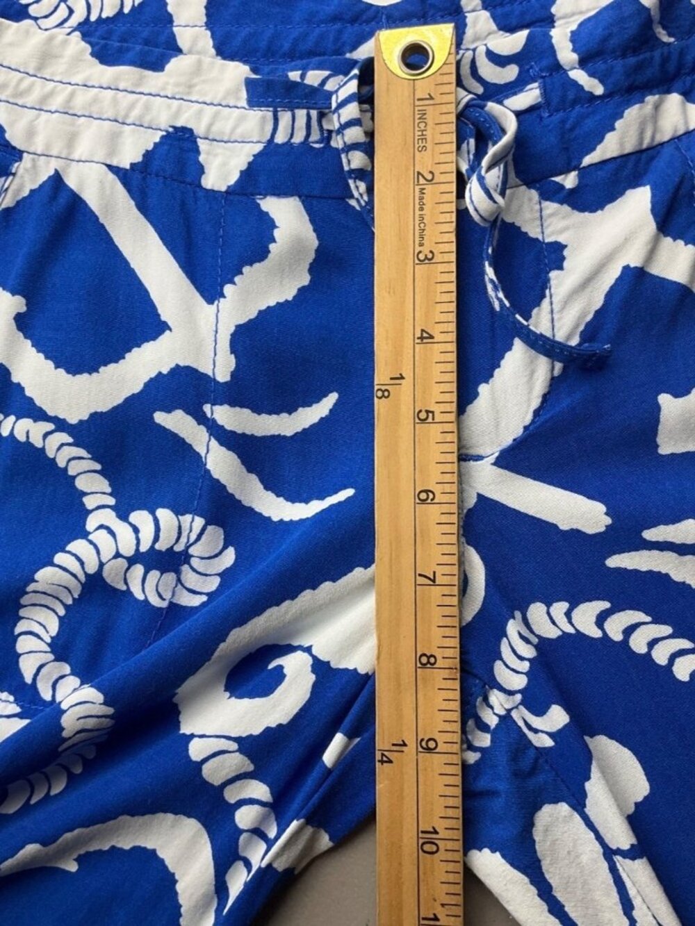 Lilly Pulitzer Schooner Blue Dock Hopper Nautical Coastal Pippa Pants Wide Leg - Picture 11 of 16